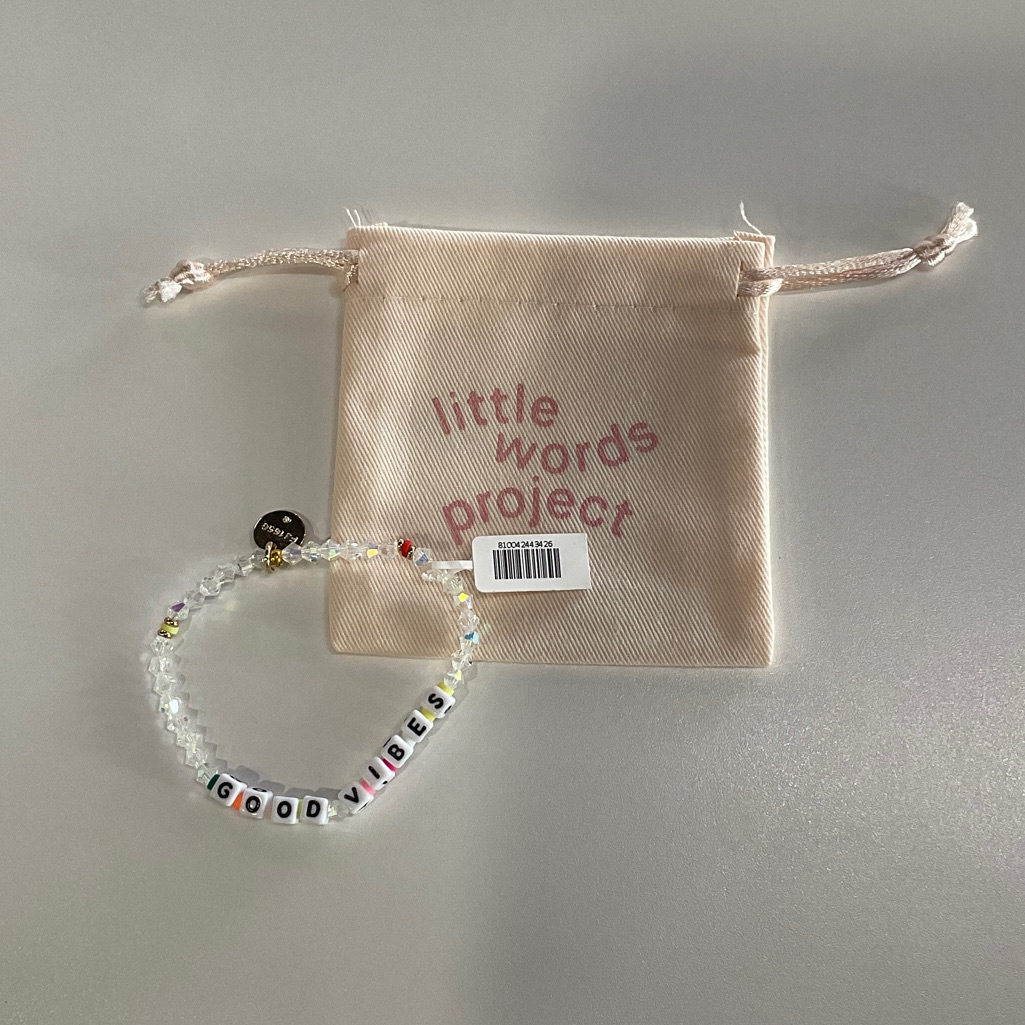 Little Words Project 'Good Vibes' Bracelet - White
